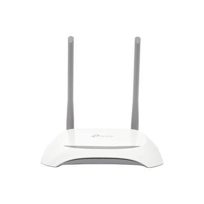 TP-LINK - Router Inalámbrico WISP, 2.4 GHz, 300 Mbps, 2 antenas externas omnidireccional 5 dBi, 4 Puertos LAN 10/100 Mbps, 1 Puerto WAN 10/100 Mbps, control de ancho de banda