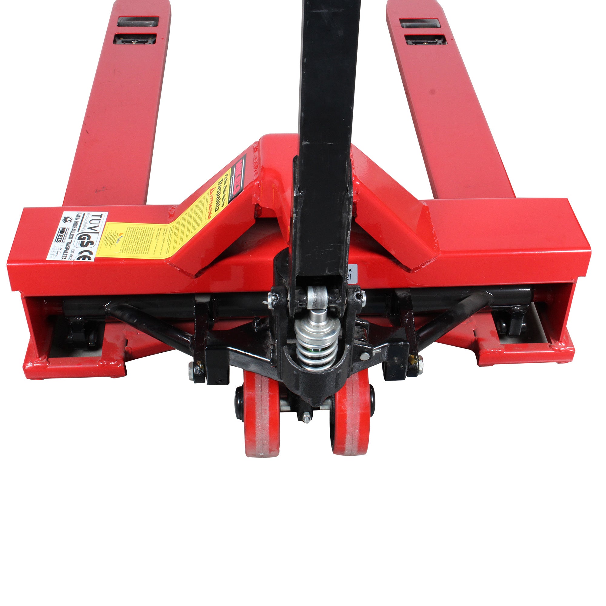 Patín hidráulico transpaleta con ruedas de nylon, extra baja 4 way (1.5 ton)