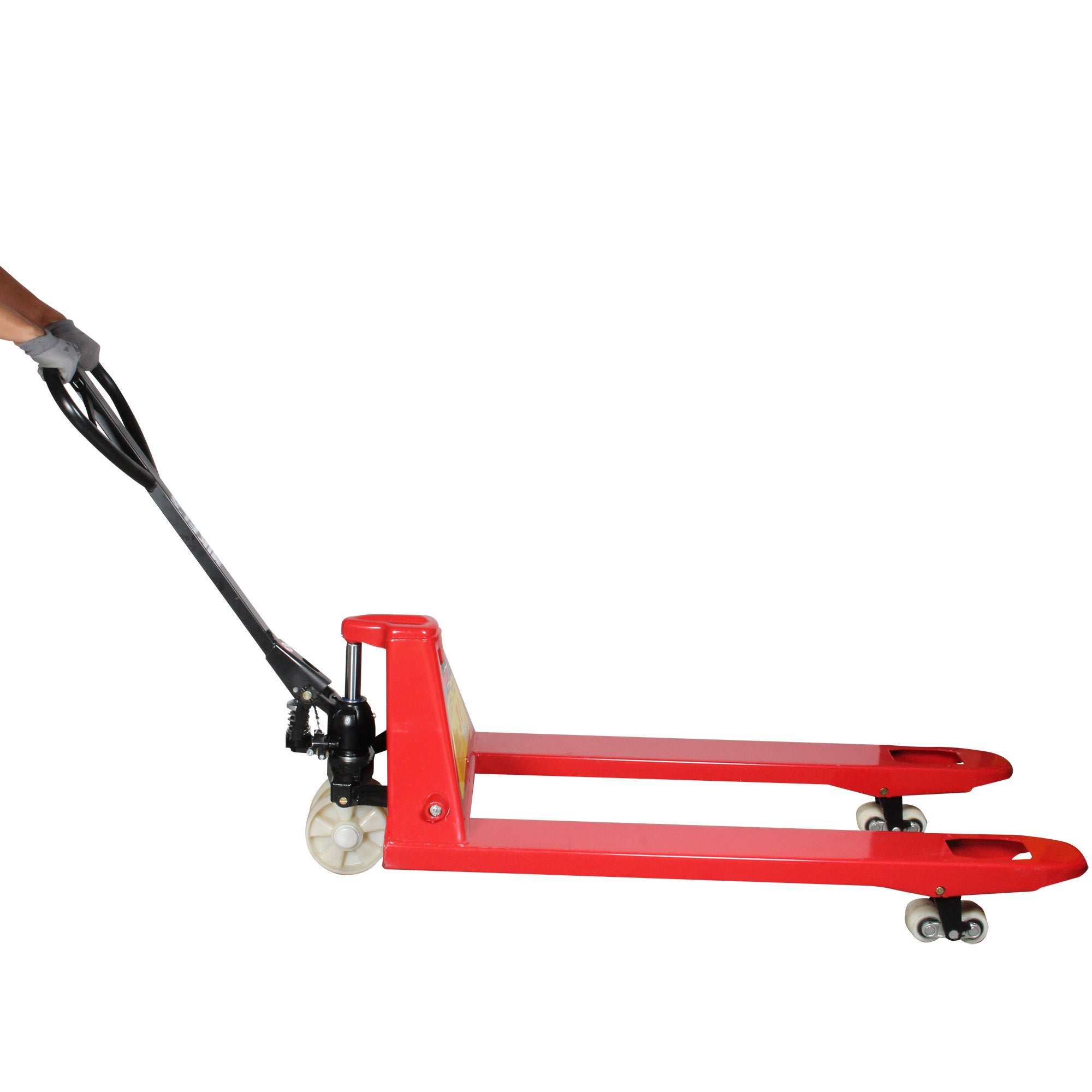 Patín hidráulico transpaleta con ruedas de nylon sistema tándem (3 ton)