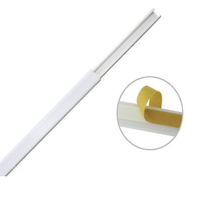 THORSMAN - Canaleta color blanco de PVC auto extinguible, de una vía, 12 x 8 mm tramo de 6 pies con cinta adhesiva (5000-21252)