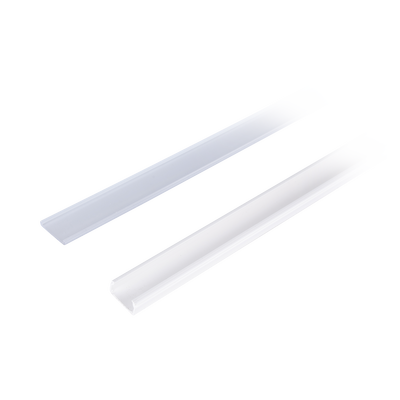 THORSMAN -  Canaleta blanca con tapa transparente de PVC auto extinguible, ideal para colocar iluminación tipo Led, sin división, 20 x 10 mm, tramo de 2.5 m