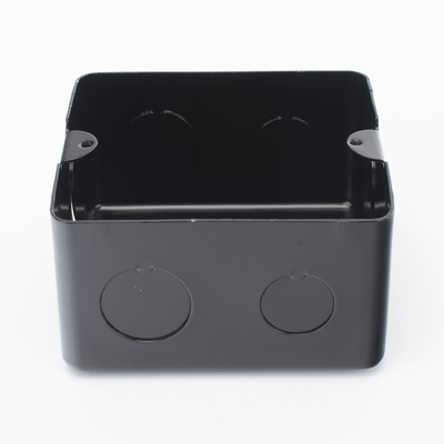 THORSMAN - Caja de Registro de Acero Galvanizado, 10x10 cm (3.94x3.94 Pulgadas), Color Negro (11000-00000)