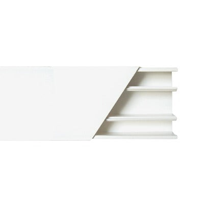 THORSMAN - Canaleta color blanco de 3 vías, de PVC auto extinguible, 60 x 25 x tramo 2.5m (5401-01250)