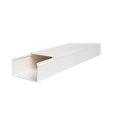 THORSMAN - Canaleta TMK-4577 en PVC Blanco Autoextinguible: Solución Segura y Estética para Entornos Interiores, con Gran Capacidad de Resguardo de Cables, Medidas : 45 mm x 77 mm x 2.5 m (5500-01250)