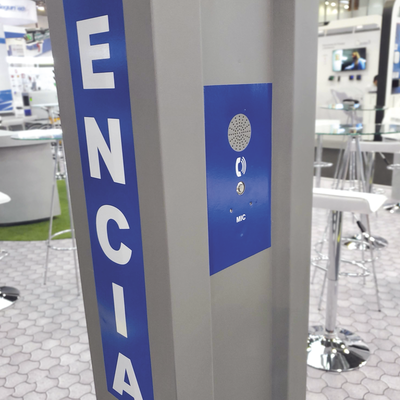 EPCOM INDUSTRIAL - Gabinete tipo Torre para Sistema de Alerta  Mediante Equipo Fanvil I12-N-01P y estrobo (No incluidos).