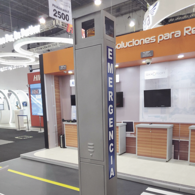 EPCOM INDUSTRIAL - Gabinete tipo Torre para Sistema de Alerta  Mediante Equipo Fanvil I12-N-01P y estrobo (No incluidos).