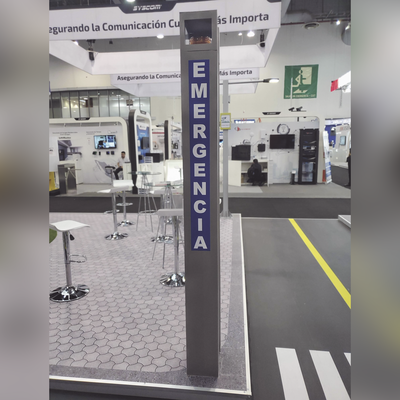 EPCOM INDUSTRIAL - Gabinete tipo Torre para Sistema de Alerta  Mediante Equipo Fanvil I12-N-01P y estrobo (No incluidos).