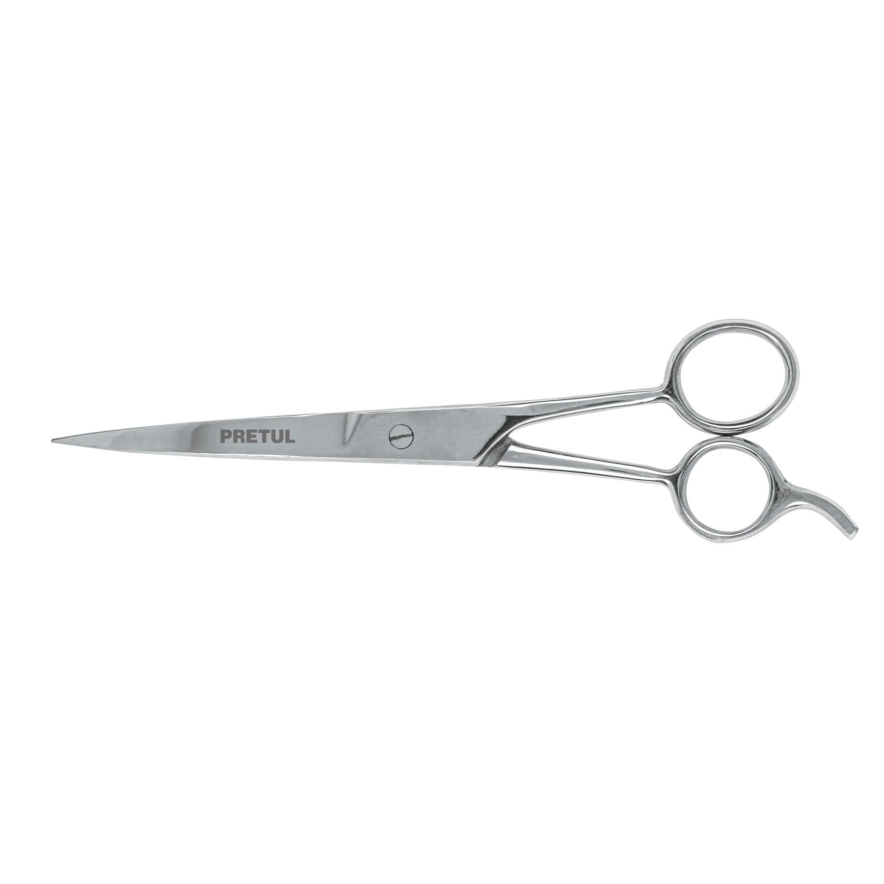 Tijera 7-1/2' acero inox con gancho, para estilista, PRETUL