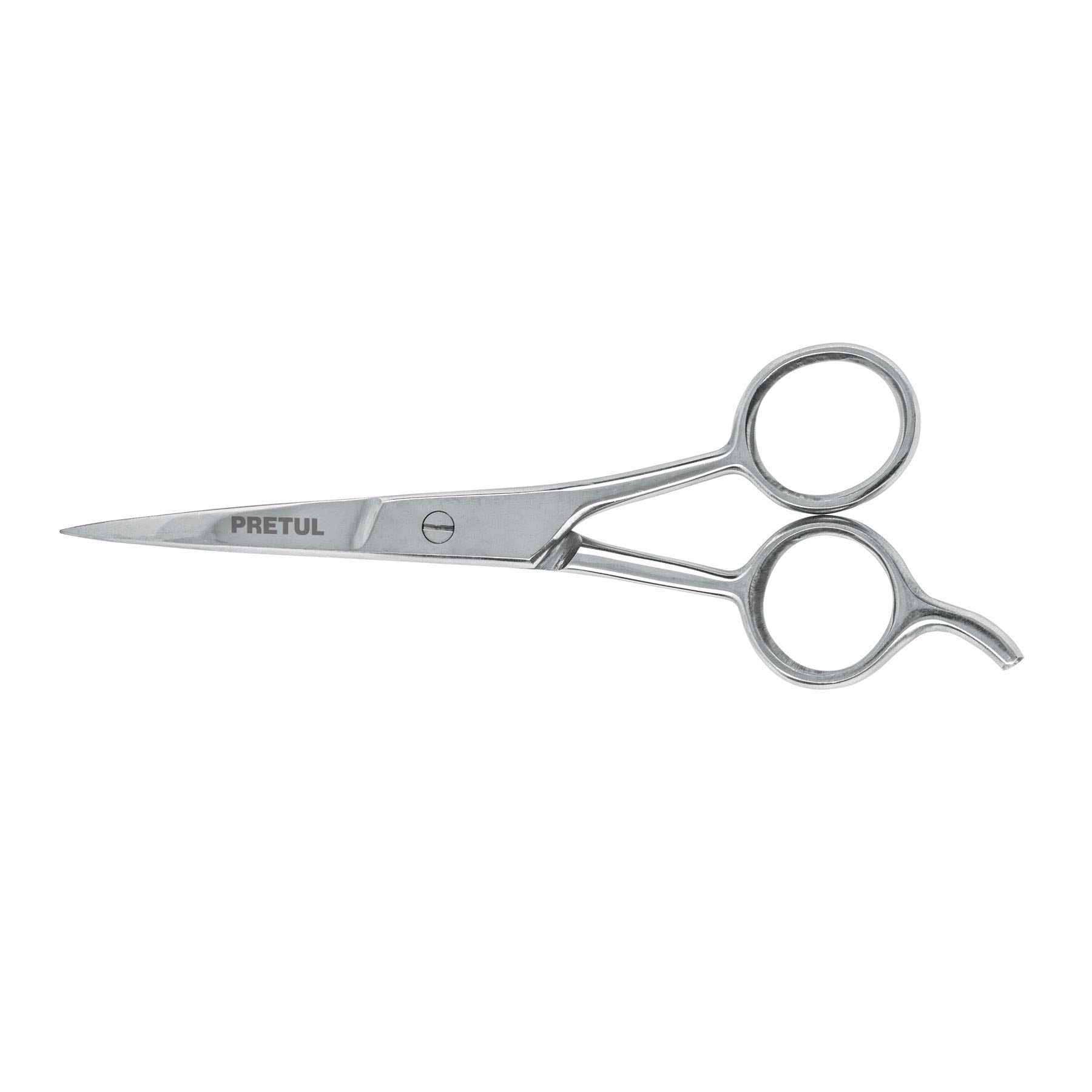 Tijera 5-1/2' acero inox con gancho, para estilista, PRETUL