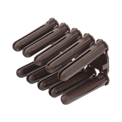 THORSMAN - Paquete de 10 taquetes café 1 3/4" y 10 tornillos 10mm x 1 3/4" (1104-05002)
