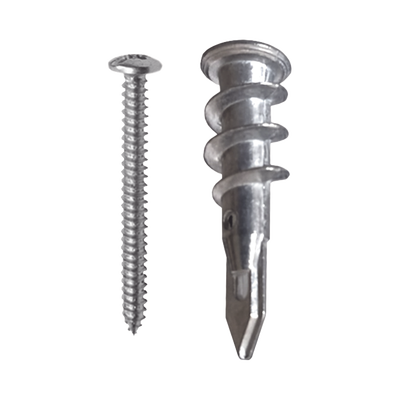 THORSMAN - Taquete Métalico TPD Zinc con tornillo 8 x 1 1/4", Ideal para Uso con carteles publicitarios, Electrodomésticos