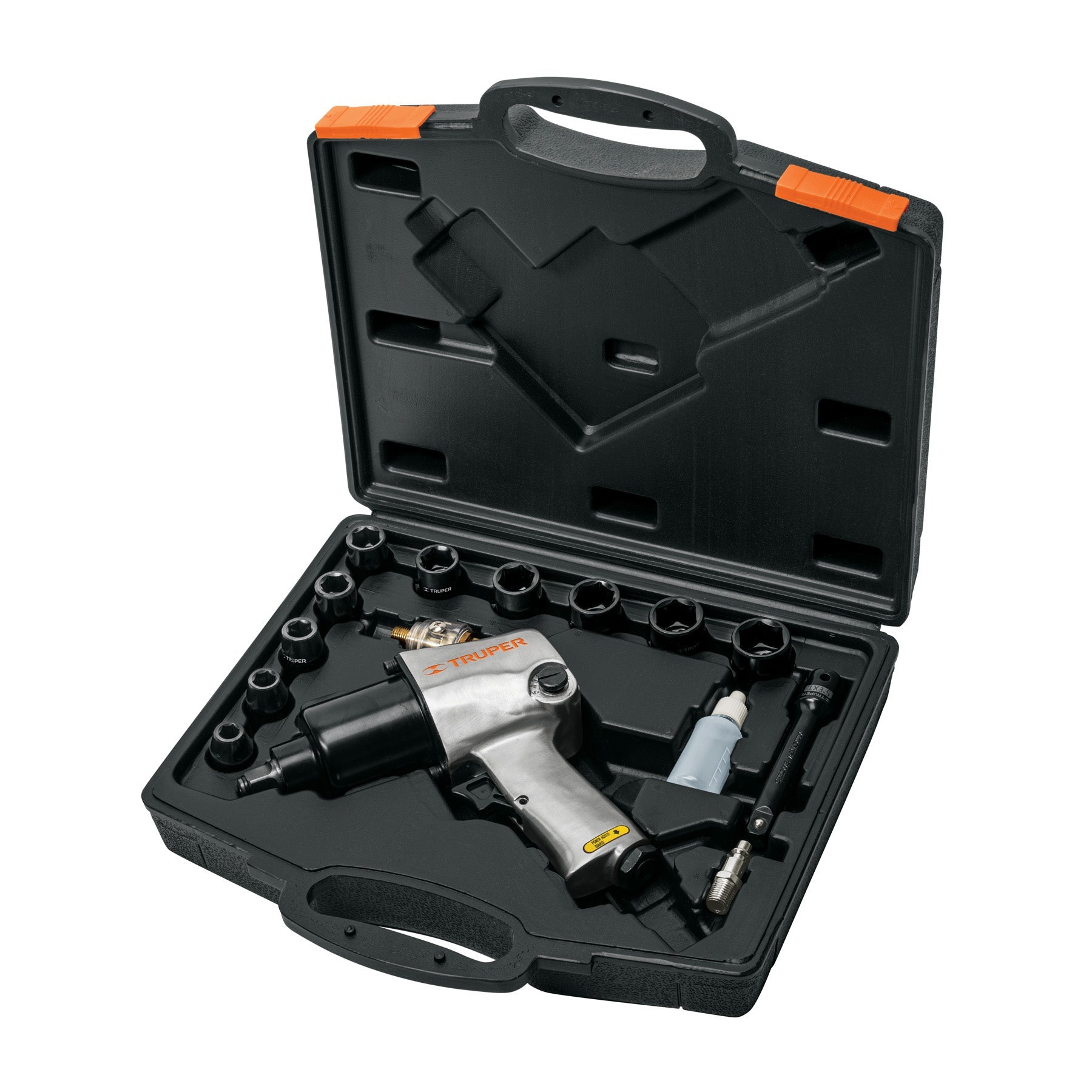 Kit de llave (pistola) de impacto 1/2' ind, estuche plastico