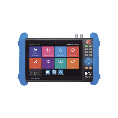 EPCOM - Tester de Video Profesional | Pantalla 7"|  Prueba IP/HD/Analógicas | TVI/CVI/AHD/CVBS | IP ONVIF | 4K/8K | H.264/H.265 | HDMI | PTZ | Scanner IP | TDR | Salidas 12V/24V/PoE | Activación Simultanea.