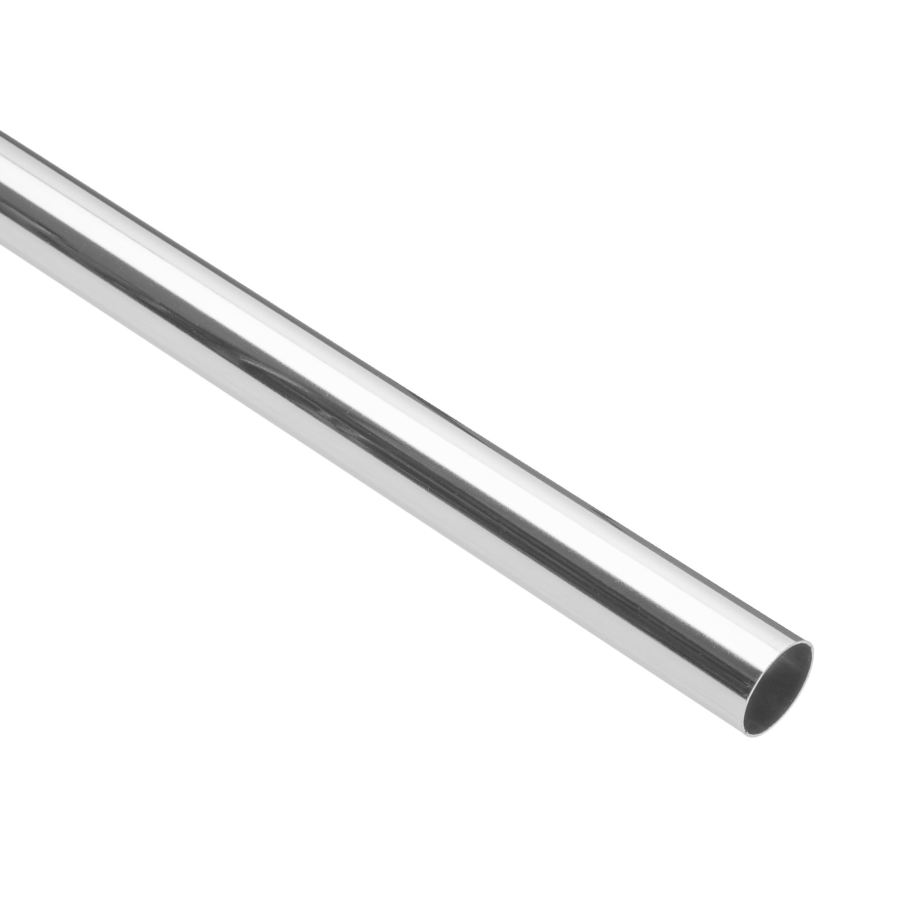Tubo redondo para closet, 2.4 m, acero cromado, HERMEX