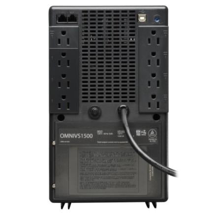 TRIPP-LITE - UPS Tripp Lite 1500VA USB 8 Tomacorrientes RJ 8CAB Torre Negro
