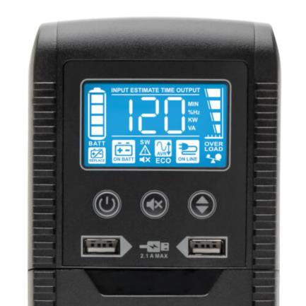 TRIPP-LITE - UPS Tripp Lite Interactivo con USB y 8 Tomacorrientes 120V 1000VA 600W 50Hz/60Hz AVR Serie ECO