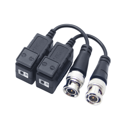 EPCOM TITANIUM - Kit de Transceptores (Baluns) con Terminal PUSH SUPERIOR, PROTECCION DE SOBRECARGA INTEGRADO, Resolución 4K , Cable flexible COAXIAL Blindado / COAXITRON / AUDIO POR COAXITRON / Conector 100% COBRE /  Calidad PREMIUM