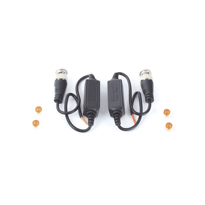 EPCOM TITANIUM - Kit de Transceptores (Baluns) para EXTERIOR TurboHD Hasta 4K HD-TVI / HD-CVI / AHD / CVBS / COAXITRON / AUDIO POR COAXITRON  / Menu OSD / CONECTORES 100% COBRE / Con Cable RF Blindado. Distancia de hasta 200 m en 4K. Calidad PREMIUM