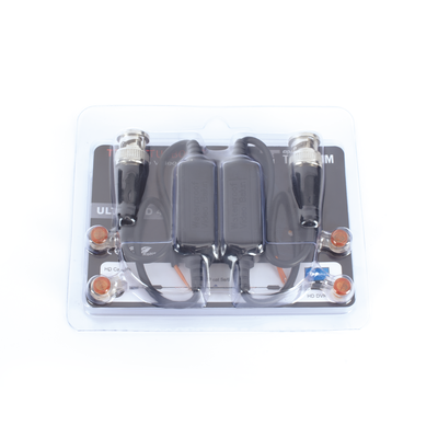 EPCOM TITANIUM - Kit de Transceptores (Baluns) para EXTERIOR TurboHD Hasta 4K HD-TVI / HD-CVI / AHD / CVBS / COAXITRON / AUDIO POR COAXITRON  / Menu OSD / CONECTORES 100% COBRE / Con Cable RF Blindado. Distancia de hasta 200 m en 4K. Calidad PREMIUM