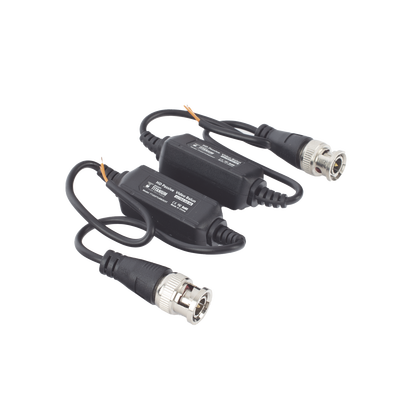 EPCOM TITANIUM - Kit de Transceptores (Baluns) para EXTERIOR TurboHD Hasta 4K HD-TVI / HD-CVI / AHD / CVBS / COAXITRON / AUDIO POR COAXITRON  / Menu OSD / CONECTORES 100% COBRE / Con Cable RF Blindado. Distancia de hasta 200 m en 4K. Calidad PREMIUM