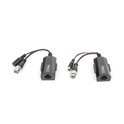 EPCOM TITANIUM - Kit de transceptores activos con conector para alimentación (12V/24Vcc/AC) TurboHD para aplicaciones de video por UTP Cat5e/6 en HD. Distancia de hasta 150 m en 4K