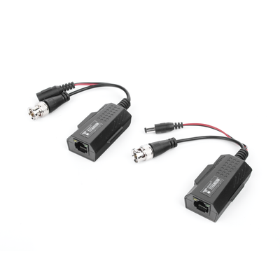 EPCOM TITANIUM - Kit de transceptores activos con conector para alimentación (12V/24Vcc/AC) TurboHD para aplicaciones de video por UTP Cat5e/6 en HD. Distancia de hasta 150 m en 4K
