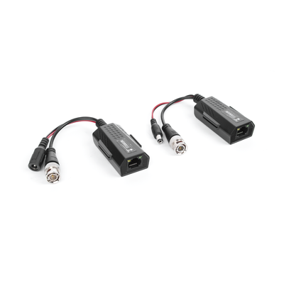 EPCOM TITANIUM - Kit de transceptores activos con conector para alimentación (12V/24Vcc/AC) TurboHD para aplicaciones de video por UTP Cat5e/6 en HD. Distancia de hasta 150 m en 4K