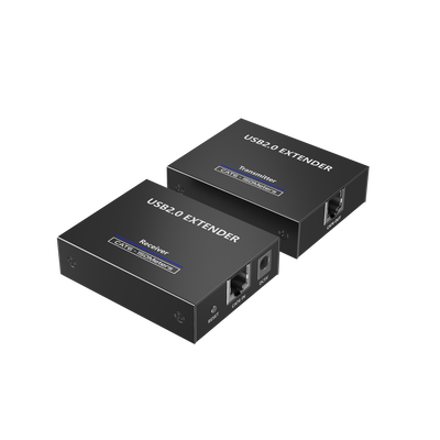 EPCOM TITANIUM - Kit EXTENSOR USB 2.0 de 4 Puertos para Distancias de Hasta  150 m / Soporta USB 2.0, USB 1.1 y USB 1.0 / UTP Cat 5e/6/6a/7 / Soporta Switch Gigabit / Ideal para Cámaras WEB, Impresoras, Escáner, Memorias, Mouse, etc.