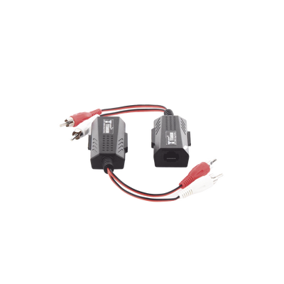 EPCOM TITANIUM - Balun Extensor de Audio Analogo Estereo RCA a RJ45 / Distancia 800 Metros (2625 Pies) / Cable CAT5-6 / Conector 100% Cobre / Protección TVS, Calidad Premium