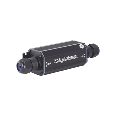 EPCOM POWERLINE - Extensor PoE / 100 Metros / Intemperie (IP66) /  60 Watts / 1 Puerto de Entrada  / 1 Puerto de Salida PoE / No requiere alimentación.