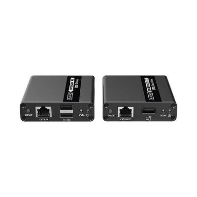 EPCOM TITANIUM - Kit extensor KVM (HDMI y USB) | 40m a 4k@30Hz  | 70m a 1080P@60Hz | Cat 6, 6a y 7 | CERO LATENCIA | HDR | Salida Loop | Salida de audio de 3.5mm |