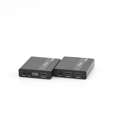 EPCOM TITANIUM - Kit extensor KVM (HDMI y USB) | 40m a 4k@30Hz  | 70m a 1080P@60Hz | Cat 6, 6a y 7 | CERO LATENCIA | HDR | Salida Loop | Salida de audio de 3.5mm |