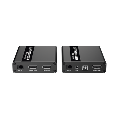 EPCOM TITANIUM - Kit extensor KVM (HDMI y USB) | 40m a 4k@30Hz  | 70m a 1080P@60Hz | Cat 6, 6a y 7 | CERO LATENCIA | HDR | Salida Loop | Salida de audio de 3.5mm |