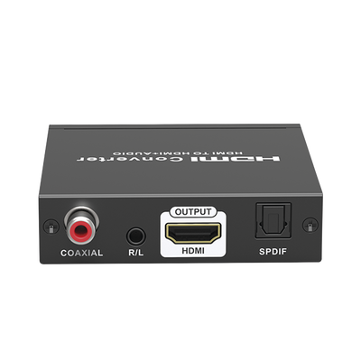 EPCOM TITANIUM - Extractor de Audio de HDMI a HDMI + Audio / Salida de Audio Digital o Análoga / SPDIF / Toslink / Auxiliar 3.5mm (Estéreo) / Salida HDMI solo video / Soporta ARC / HDR / HDCP / Separa el Audio del Contenido HDMI .