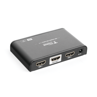 EPCOM TITANIUM - Divisor (Splitter) HDMI 4K de 1 Entrada a 2 Salidas (Simultaneas) / Soporta 4K×2K / Ajuste de resoluciones EDID / HDR / HDMI 2.0 /  HDCP 2.2  / Soporta formatos de Audio Dolby Digital / Longitud del cable de entrada y salida ≤10m.