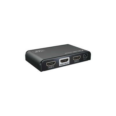 EPCOM TITANIUM - Divisor (Splitter) HDMI 4K de 1 entrada a 2 salidas / Soporta 4K×2K / HDMI 2.0 /  HDCP 2.2 / HDMI 3D / Longitud del cable de Entrada ≤30m, Salida ≤25m / Divide 1 Entrada de video HDMI  a 2 Salidas de Video HDMI (Simultaneas).