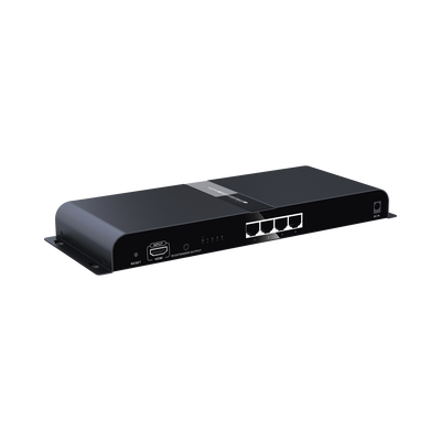 EPCOM TITANIUM - Kit Divisor y Extensor HDMI (Extender Splitter)  / Divide 1 Fuente HDMI a 4 Pantallas / Extiende la señal HDMI hasta 120 m / Resolución 1080P @ 60 Hz / Cat 6/6a / Soporta IR / Baja Latencia / Uso24/7 / Alimente solo el Tx (PoC).