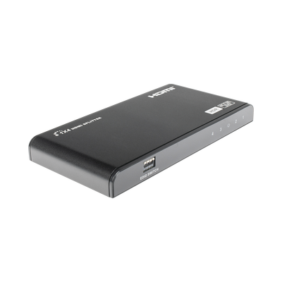 EPCOM TITANIUM - Divisor (Splitter) HDMI 4K de 1 Entrada a 4 Salidas (Simultaneas) / Soporta 4K×2K  / Ajuste de resoluciones EDID / HDR / HDMI 2.0 /  HDCP 2.2  / Permite mezclar pantallas en 4K y 1080P
