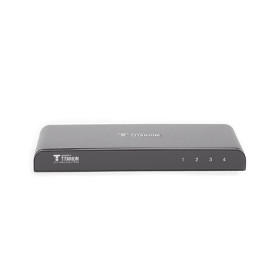 EPCOM TITANIUM - Divisor (Splitter) HDMI 4K de 1 Entrada a 4 Salidas (Simultaneas) / Soporta 4K×2K / Soporta hasta 4 equipos con conexión en Cascada / HDMI 3D  / HDR / HDMI 1.4 /  HDCP 1.4  / Audio PCM / Longitud del cable de entrada ≤30m y salida ≤25m.