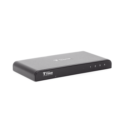 EPCOM TITANIUM - Divisor (Splitter) HDMI 4K de 1 Entrada a 4 Salidas (Simultaneas) / Soporta 4K×2K / Soporta hasta 4 equipos con conexión en Cascada / HDMI 3D  / HDR / HDMI 1.4 /  HDCP 1.4  / Audio PCM / Longitud del cable de entrada ≤30m y salida ≤25m.