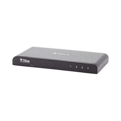 EPCOM TITANIUM - Divisor (Splitter) HDMI 4K de 1 Entrada a 4 Salidas (Simultaneas) / Soporta 4K×2K / Soporta hasta 4 equipos con conexión en Cascada / HDMI 3D  / HDR / HDMI 1.4 /  HDCP 1.4  / Audio PCM / Longitud del cable de entrada ≤30m y salida ≤25m.