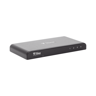 EPCOM TITANIUM - Divisor (Splitter) HDMI 4K de 1 Entrada a 4 Salidas (Simultaneas) / Soporta 4K×2K / Soporta hasta 4 equipos con conexión en Cascada / HDMI 3D  / HDR / HDMI 1.4 /  HDCP 1.4  / Audio PCM / Longitud del cable de entrada ≤30m y salida ≤25m.