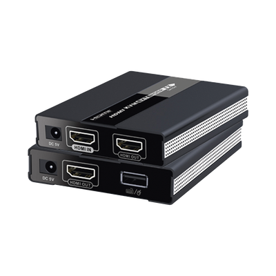 EPCOM TITANIUM - Kit extensor KVM ( Teclado, video, Mouse ) HDMI 1080P @ 60 Hz, 60 metros con cable CAT5e/6