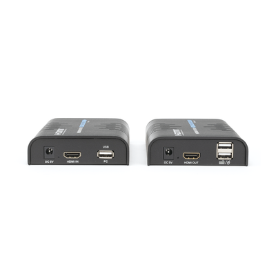 EPCOM TITANIUM - Kit extensor KVM (HDMI y USB) hasta 120 metros / Resolución 1080P @ 60 Hz/ Soporta Cables de red STP y UTP CAT5/5E/6 /  HDMI 1.3 / HDCP 1.2 / PCM / Transmite el Video, Mouse, Teclado y Controla tu DVR vía USB a distancia