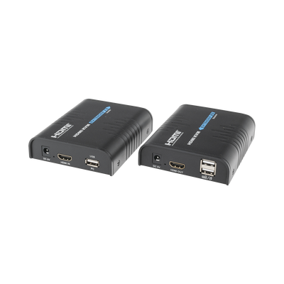 EPCOM TITANIUM - Kit extensor KVM (HDMI y USB) hasta 120 metros / Resolución 1080P @ 60 Hz/ Soporta Cables de red STP y UTP CAT5/5E/6 /  HDMI 1.3 / HDCP 1.2 / PCM / Transmite el Video, Mouse, Teclado y Controla tu DVR vía USB a distancia