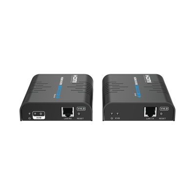 EPCOM TITANIUM - Kit extensor KVM (HDMI y USB) hasta 120 metros / Resolución 1080P @ 60 Hz / Soporta STP y UTP CAT6 /  Soporta Switch Gigabit para control KVM múltiple / Soporta hasta 253 receptores / Transmite el Video y Controla tu DVR vía USB