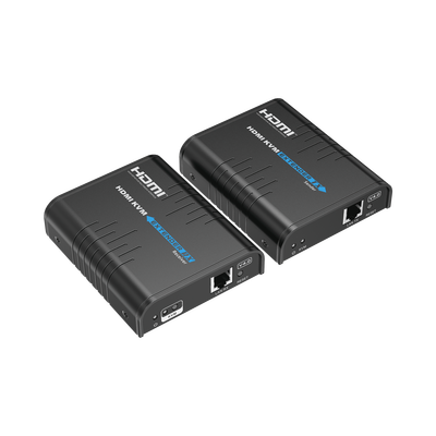 EPCOM TITANIUM - Kit extensor KVM (HDMI y USB) hasta 120 metros / Resolución 1080P @ 60 Hz / Soporta STP y UTP CAT6 /  Soporta Switch Gigabit para control KVM múltiple / Soporta hasta 253 receptores / Transmite el Video y Controla tu DVR vía USB