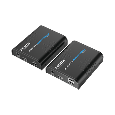 EPCOM TITANIUM - Kit extensor KVM (HDMI y USB) hasta 120 metros / Resolución 1080P @ 60 Hz / Soporta STP y UTP CAT6 /  Soporta Switch Gigabit para control KVM múltiple / Soporta hasta 253 receptores / Transmite el Video y Controla tu DVR vía USB