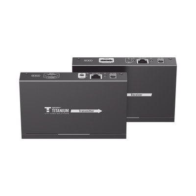 EPCOM TITANIUM - Kit Extensor MATRICIAL HDMI para distancias de 120 metros / Resolución 1080P @ 60Hz / Cat6 / Soporta 100 TX de entrada e Ilimitados RX en la salida / Control por PC, Control Remoto y Botón / Compatible con Switch IGMP.