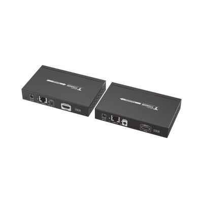EPCOM TITANIUM - Kit Extensor MATRICIAL HDMI para distancias de 120 metros / Resolución 1080P @ 60Hz / Cat6 / Soporta 100 TX de entrada e Ilimitados RX en la salida / Control por PC, Control Remoto y Botón / Compatible con Switch IGMP.